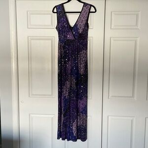Elegant Purple Maxi Dress